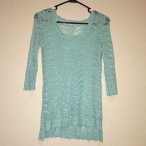 Light aqua sweater top!